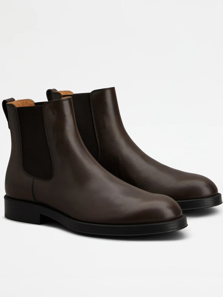 Tod's Black Stivaletto Smooth Leather Ankle Boots