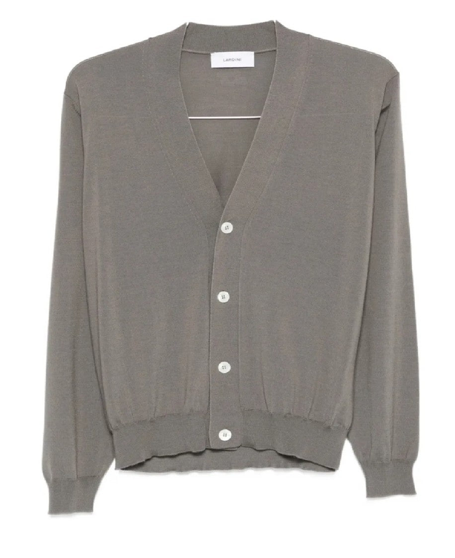 Lardini Lightweight Grey Knit Cardigan