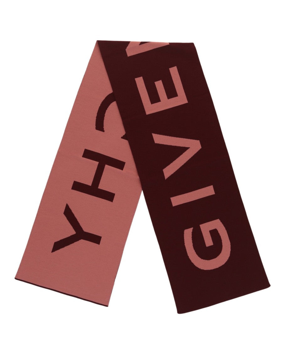 Givenchy Reversible Wool Scarf With Bold Logo Design