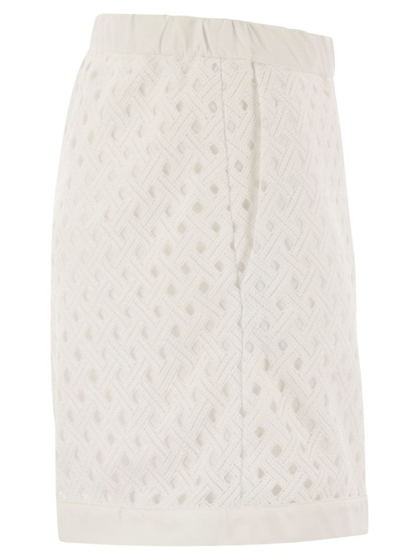 Herno Perforated Shorts With Geometric Shapes
