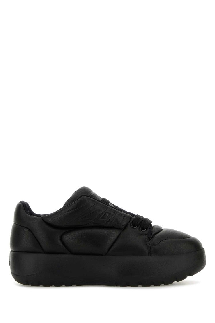 Dsquared2 Black Leather Puffer Sneakers