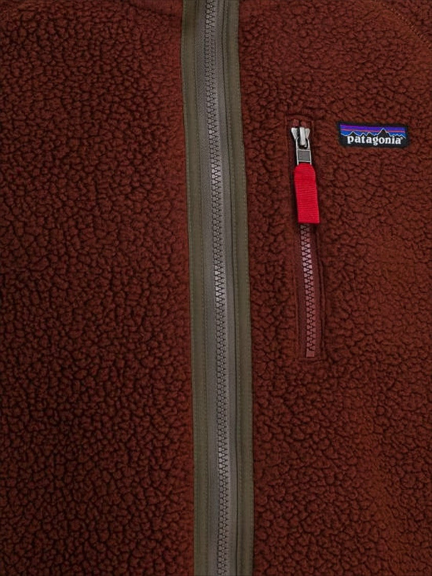 Patagonia Textured Plush Fleece Jacket With Full Zipper