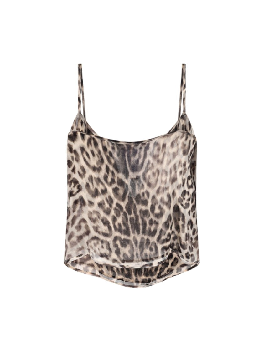 Ermanno Scervino Silk Shirt, Brown, Animal Print, Classic Collar