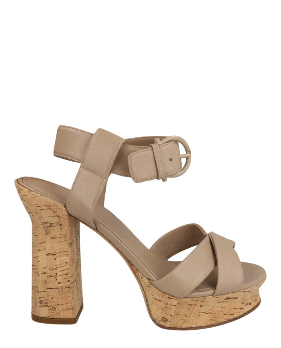 Ferragamo Ain 85 Cork Platform Sandals