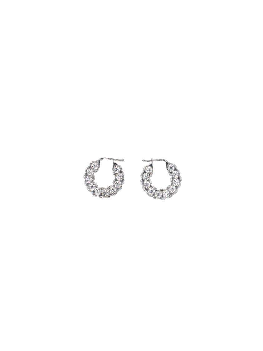 Amina Muaddi "Jahuni" Earrings – Silver