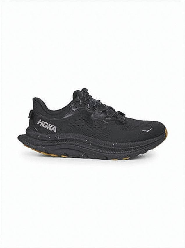 Hoka Low-Profile Black Sneakers With Breathable Mesh Upper