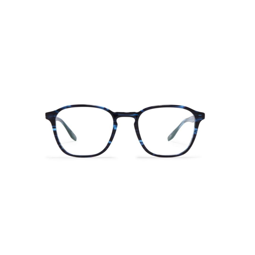 Barton Perreira Zorin Rounded Square Frame Acetate Eyeglasses With Blue Marbled Accents