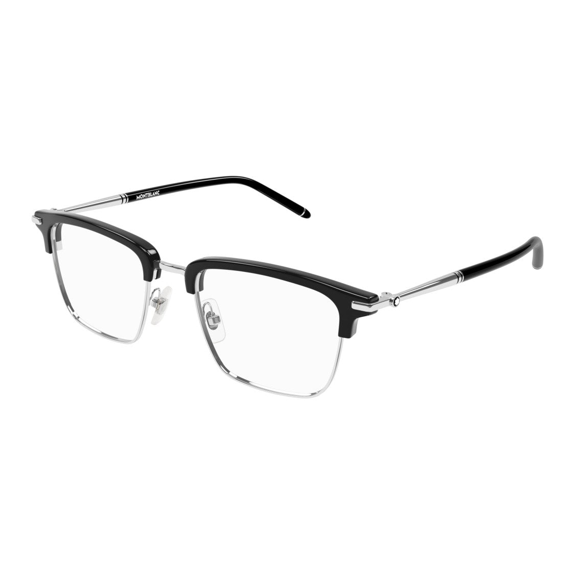 Montblanc Mb0243o Semi-Rimless Eyeglasses With Bold Black Upper Frame