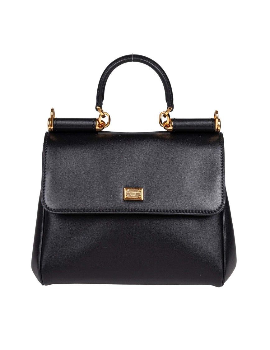 Dolce & Gabbana My Sicily Black Leather Handbag