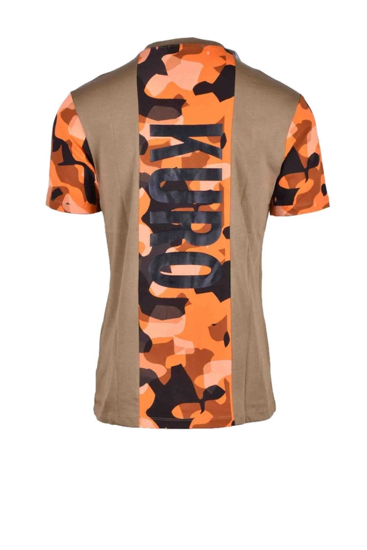 Takeshy Kurosawa Brown Camouflage Cotton T-Shirt