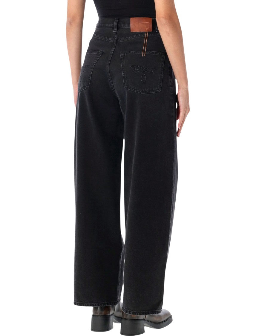 Fortela High-Waisted Five-Pocket Wide-Leg Pants