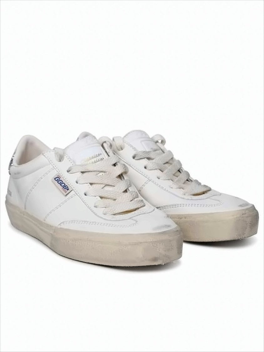 Golden Goose Low-Top Distressed Sneakers With Glittery Heel Tab