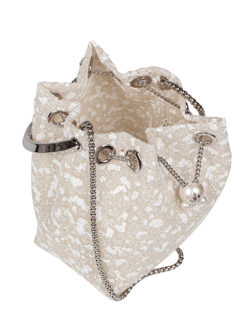 Jimmy Choo Bon Bon Zgz Mesh Handbag In Ivory