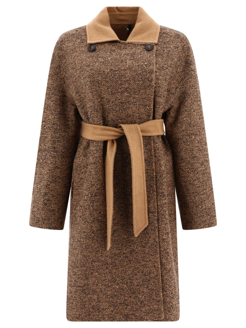 Max Mara "Evelin" Reversible Camel And Wool Coat