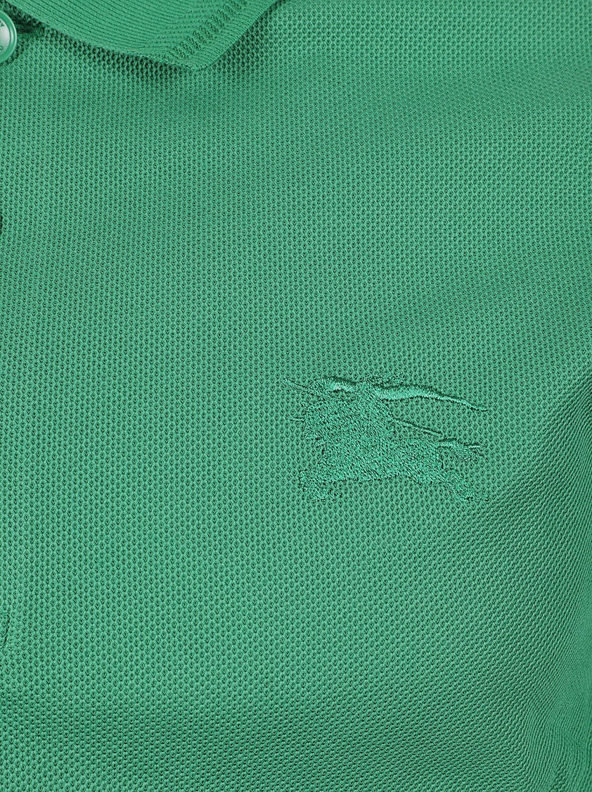 Burberry Textured Finish Green Polo Shirt