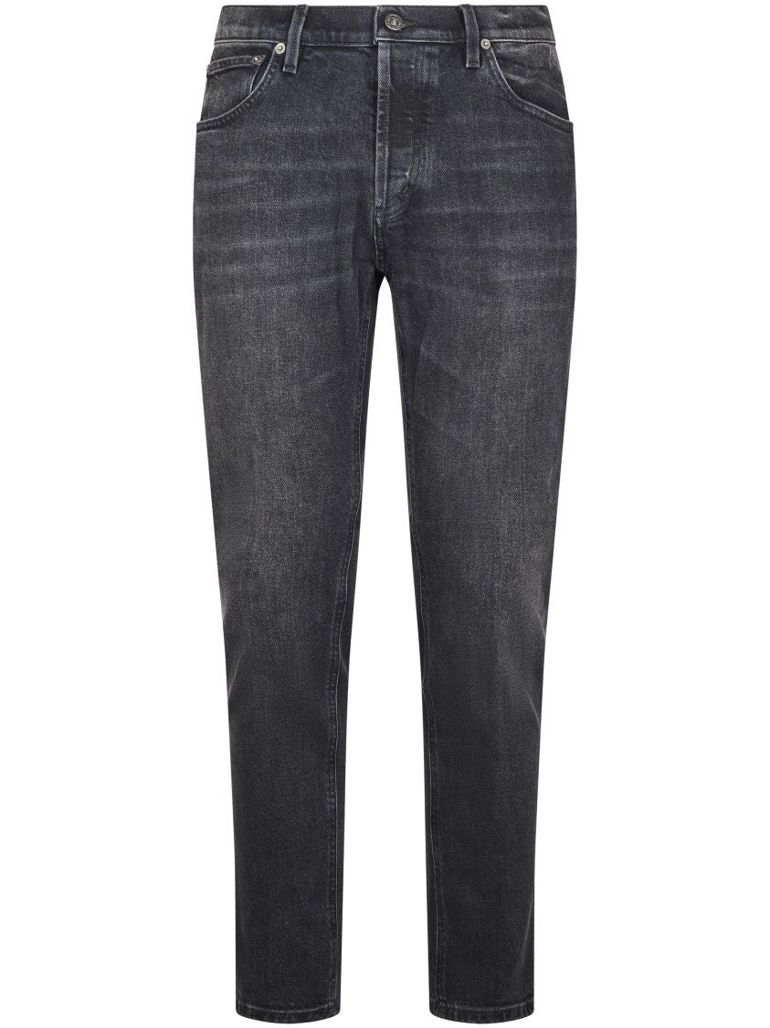 Dondup Carrot Cut Trousers With Five-Pocket Design