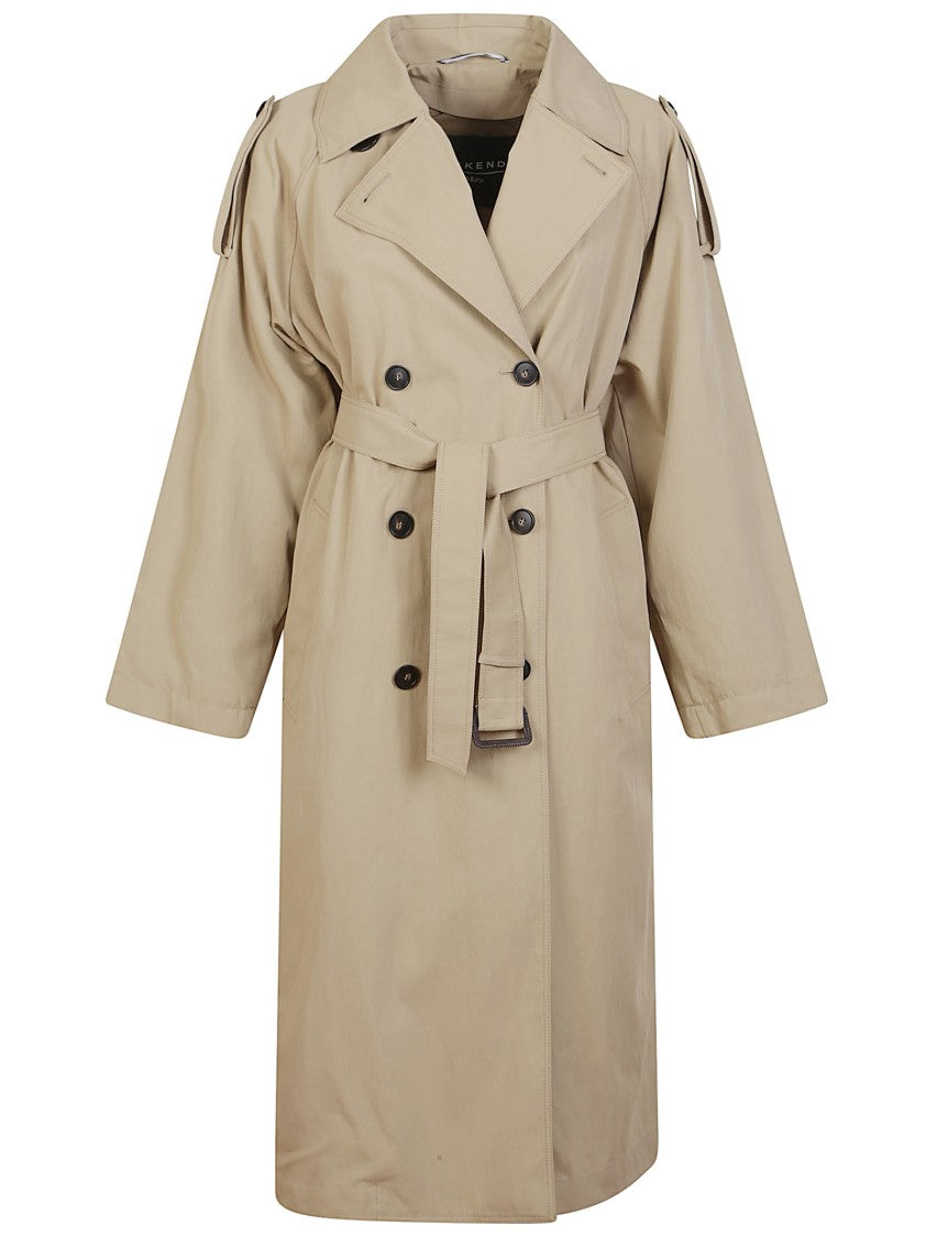 Max Mara Double-Breasted Nylon Raincoat