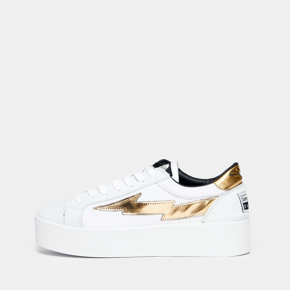 Sanyako White Cotton Sneaker, Box Bottom