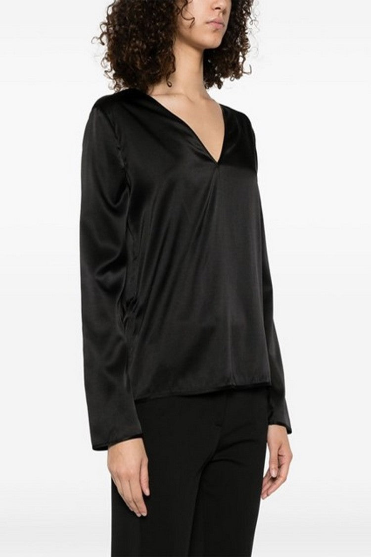 Pinko Silk Blend Shirt With V-Neckline