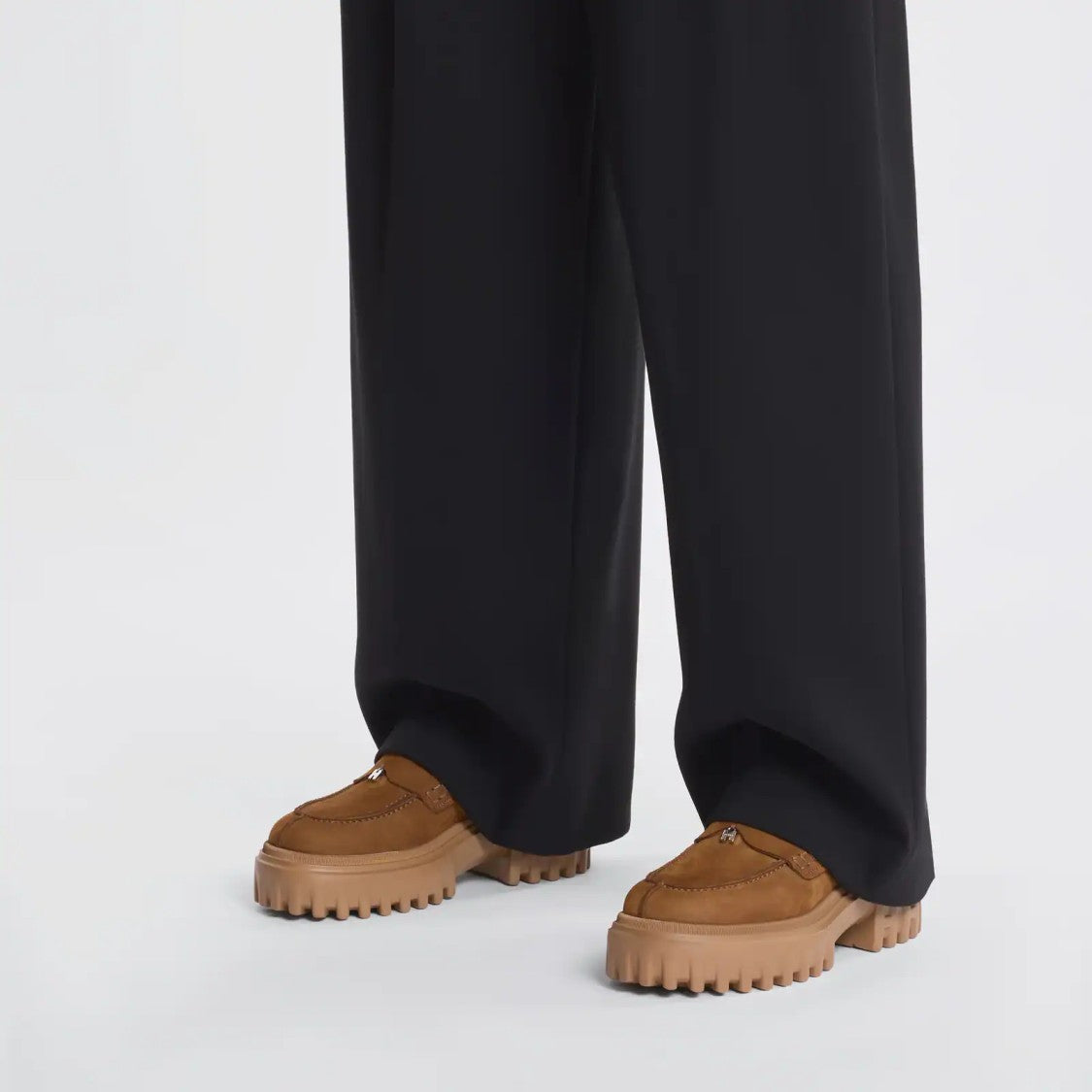 Hogan Classic Penny Loafer Moccasins With Lug Sole