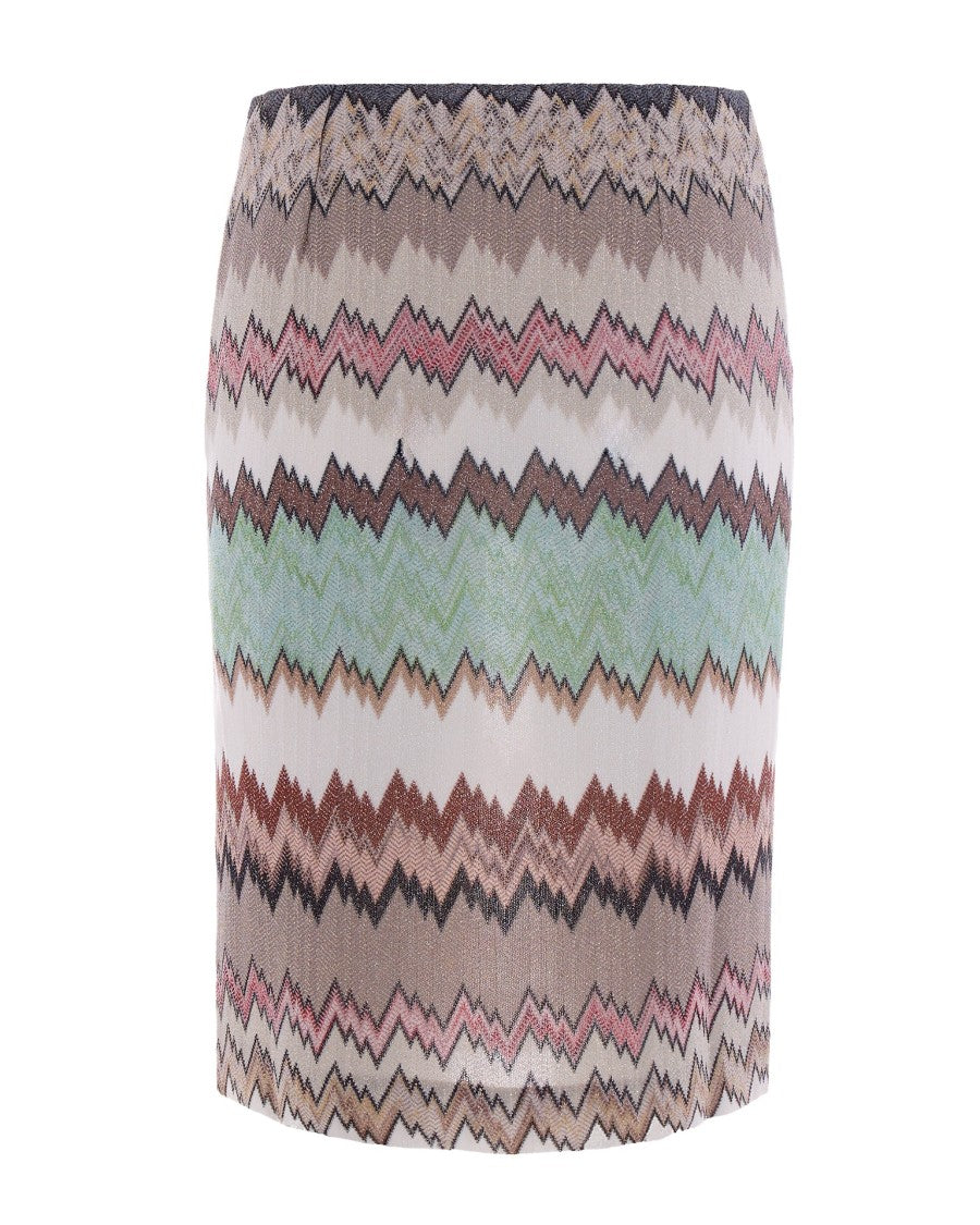 Missoni Midi Lamé Viscose Skirt With Slit