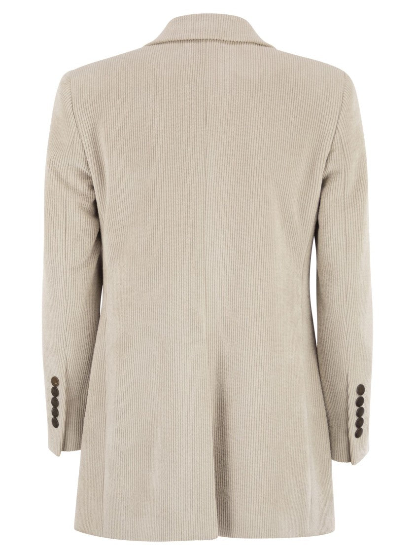 Saulina Antonia - Single-Breasted Velvet Jacket