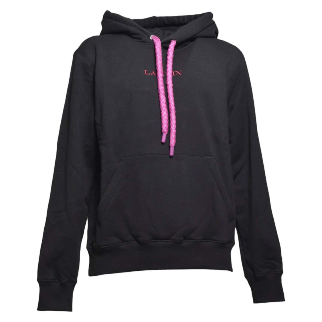 Lanvin Black Cotton Tubular Curb Hoodie