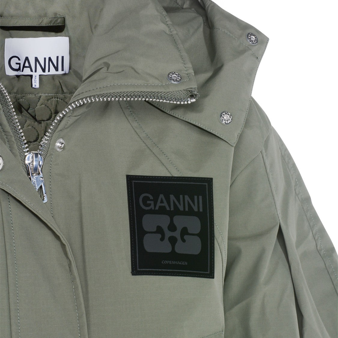 Ganni Green Down Jacket