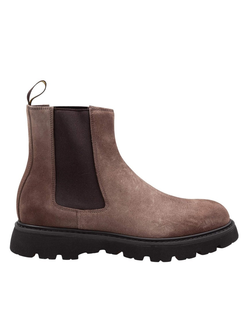 Doucal's Espresso Suede Beatles Ankle Boot