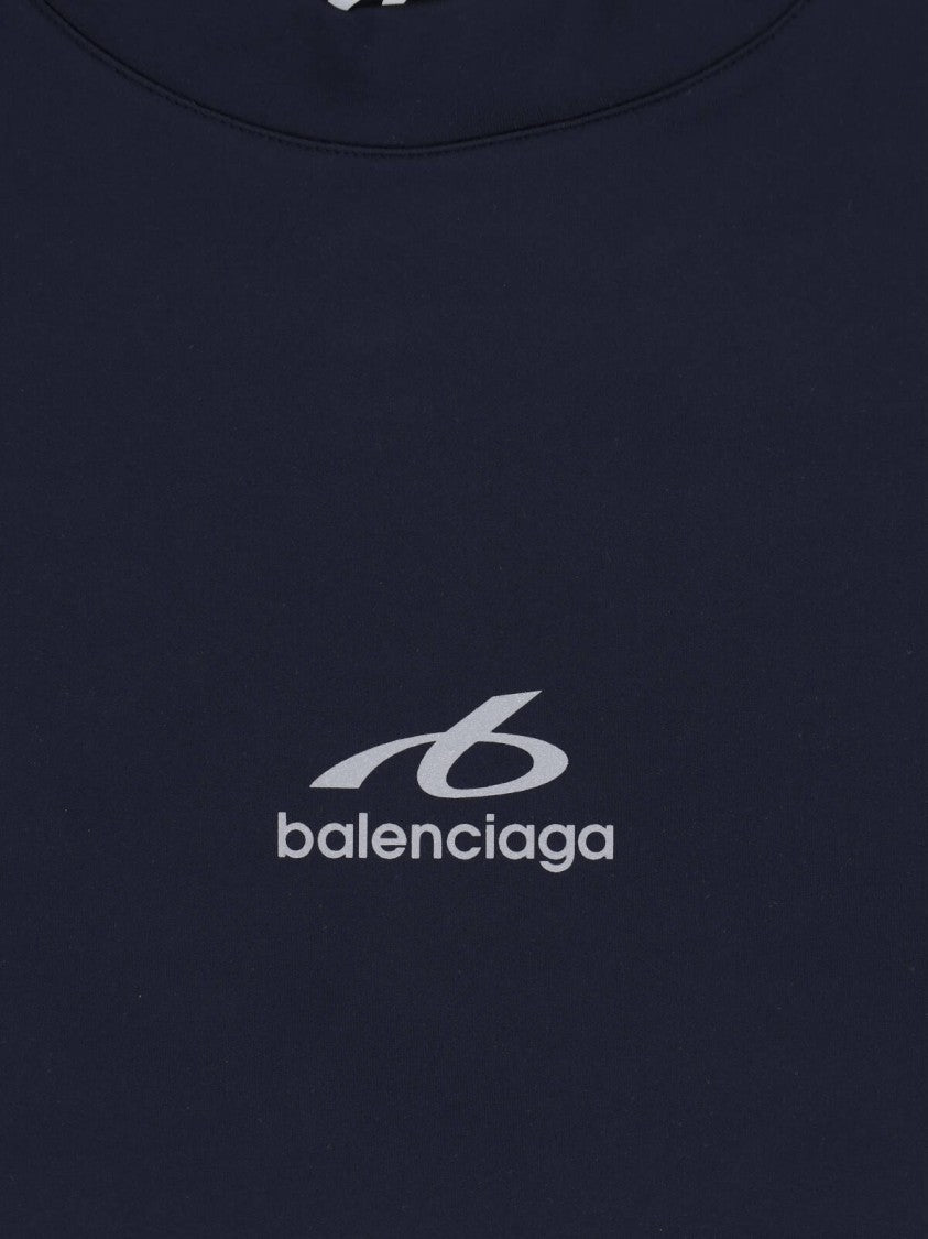 Balenciaga Cropped Boxy Fit T-Shirt With Minimalist Design