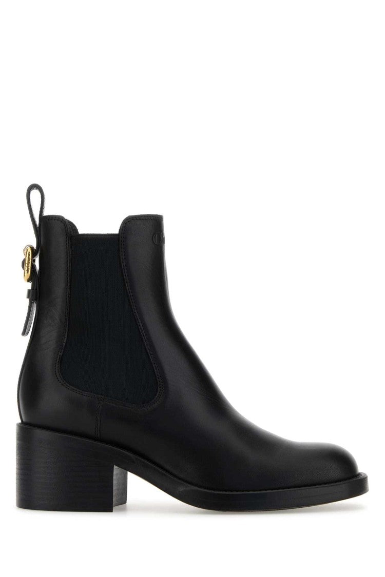 Chloé Black Leather Dakota Ankle Boots