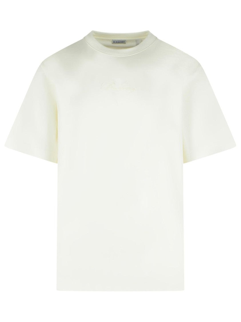 Burberry 'Ryan' White Cotton T-Shirt