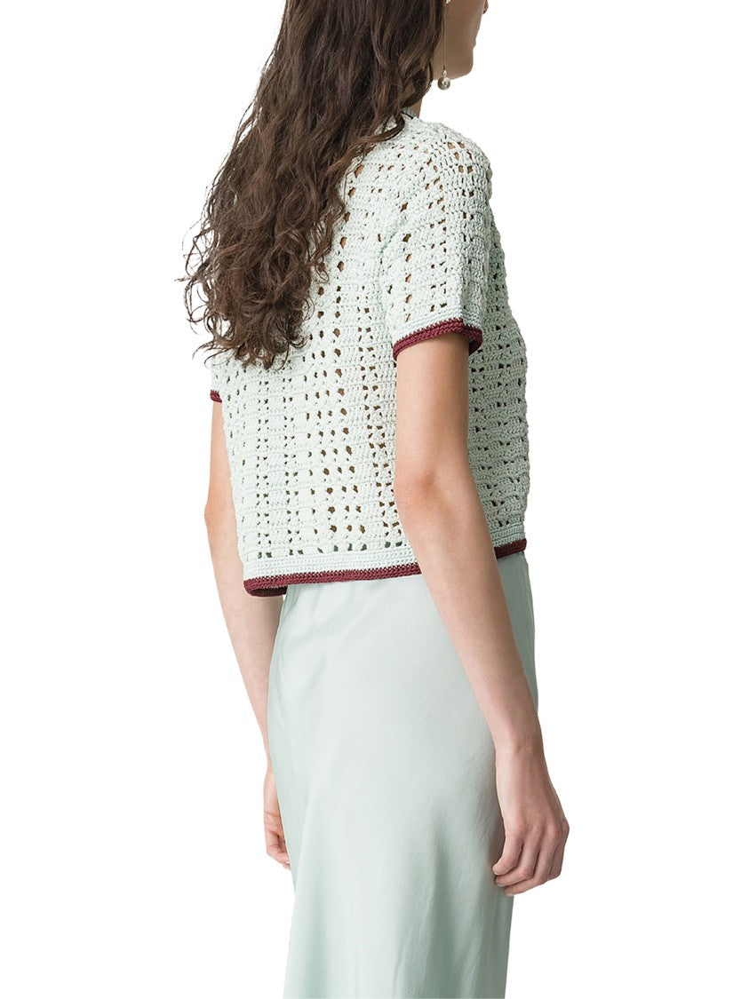 Forte Forte White Cable Luxe Handmade Crochet Cardigan