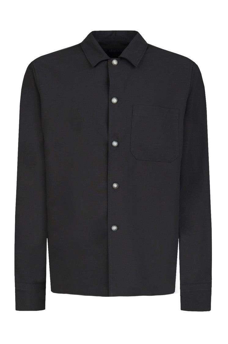 Gazzarrini X Michele Franzese Black Overshirt With Tailored Fit