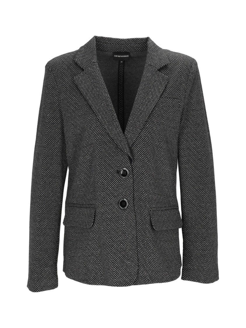 Emporio Armani Herringbone Tailored Blazer