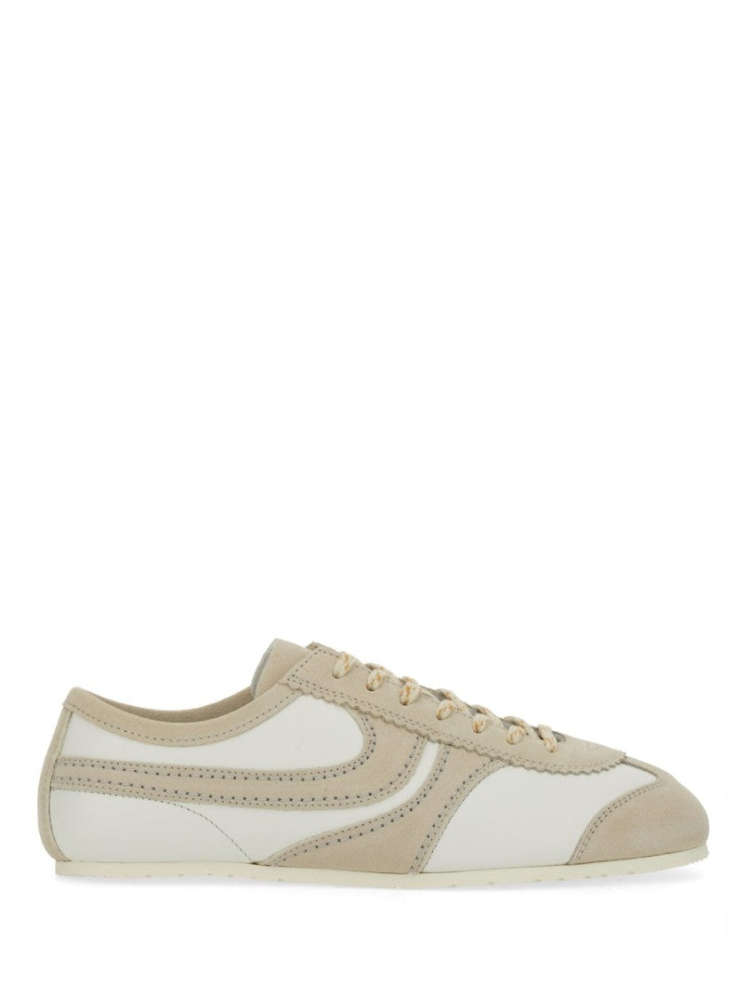Dries Van Noten Low-Top Leather Sneaker With Lace-Up Closure