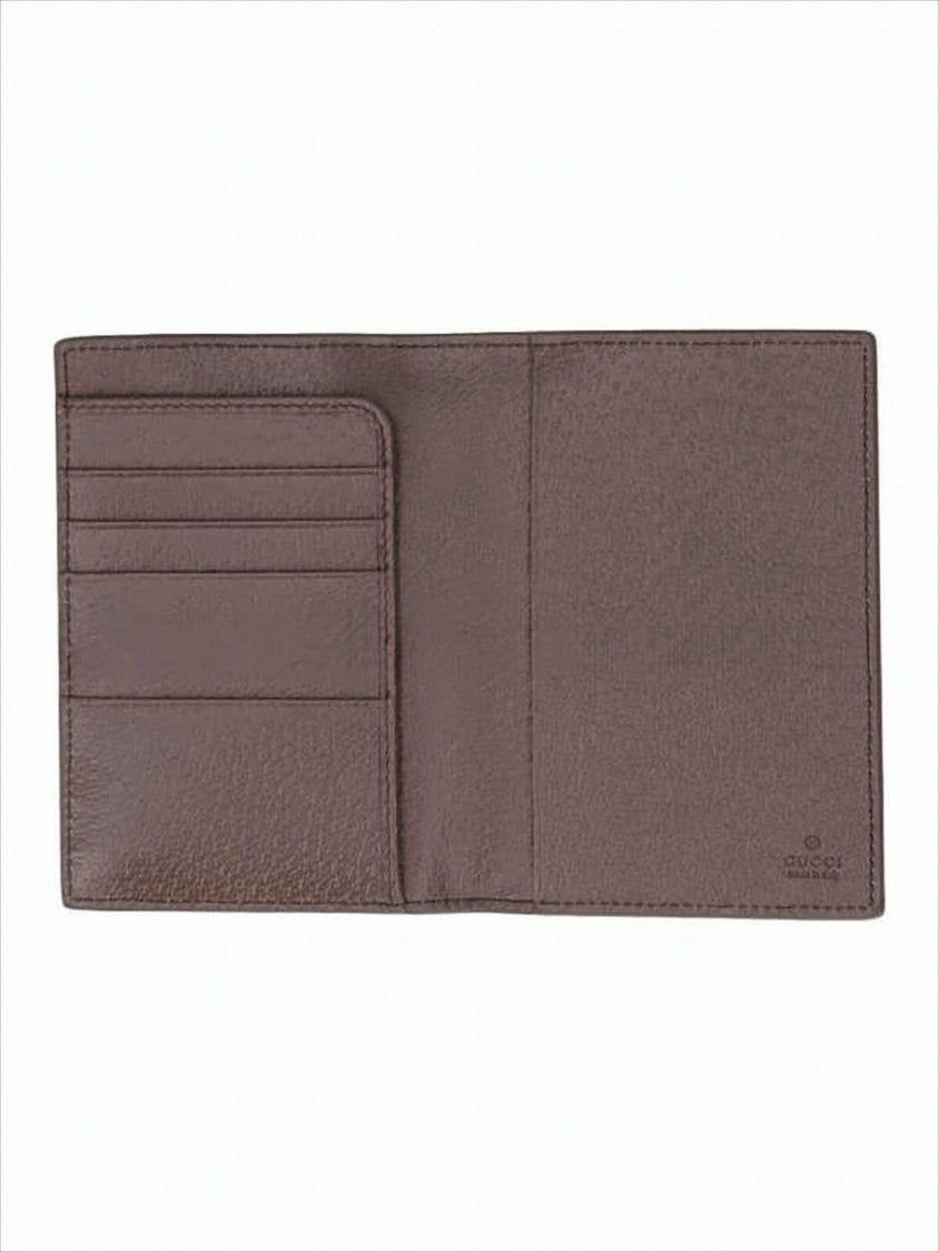 Gucci Canvas Wallet With Interlocking Pattern And Leather Interior