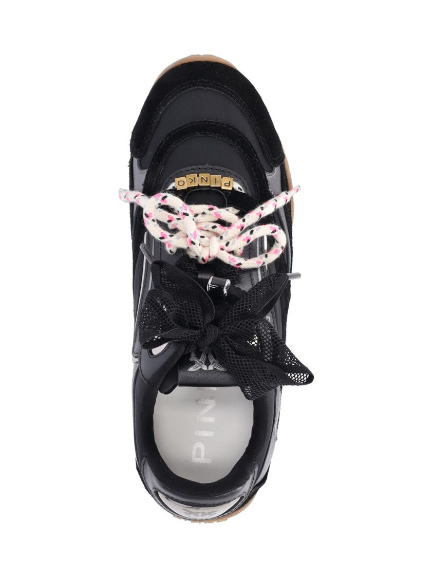 Pinko Black Yulia 01 Calf Leather Sneakers