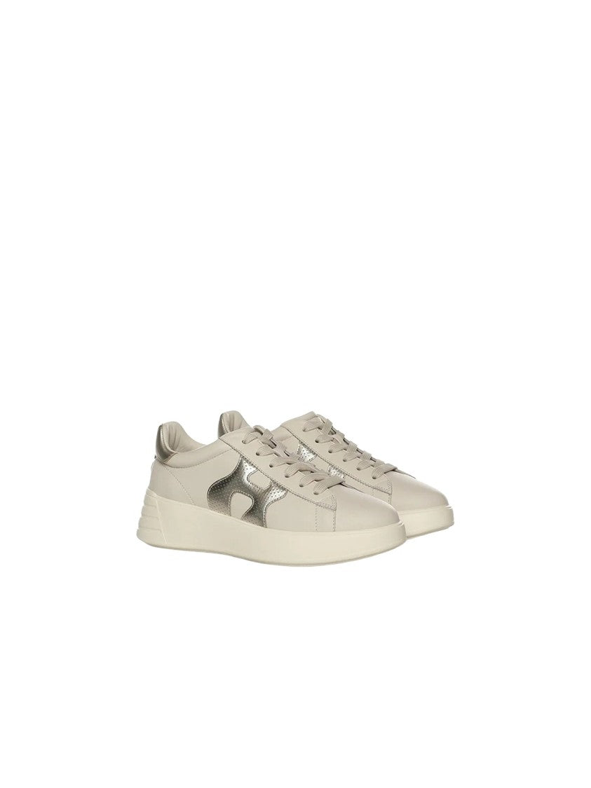 Hogan Perforated Cream Sneakers With Cushioned Sole