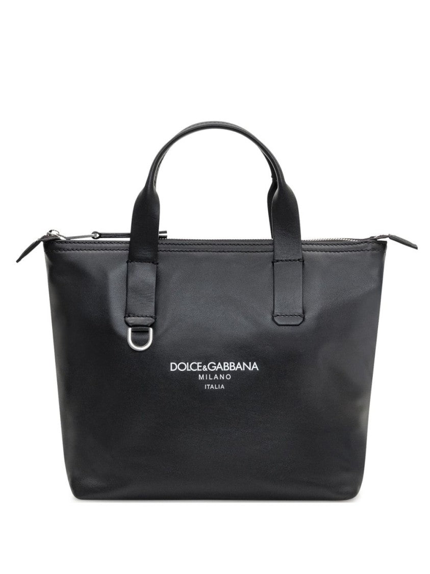 Dolce & Gabbana Black Bag With Top Zip And Dual Handles