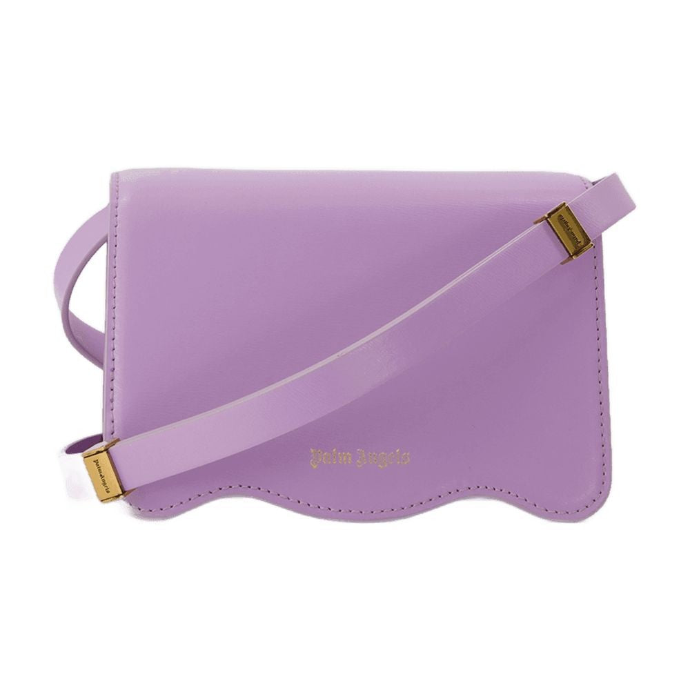 Palm Angels Palm Beach Bag Pm In Lilac And Gold Leather