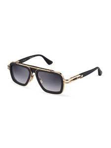 Dita Geometric Frame Sunglasses With Gold Accents