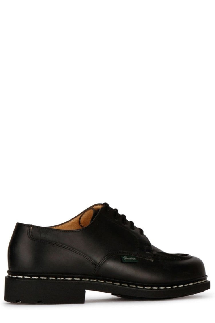 Paraboot Classic Black Dress Shoes With Rounded Toe