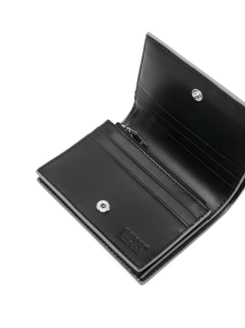 Diesel Silver Bovine Leather Wallet