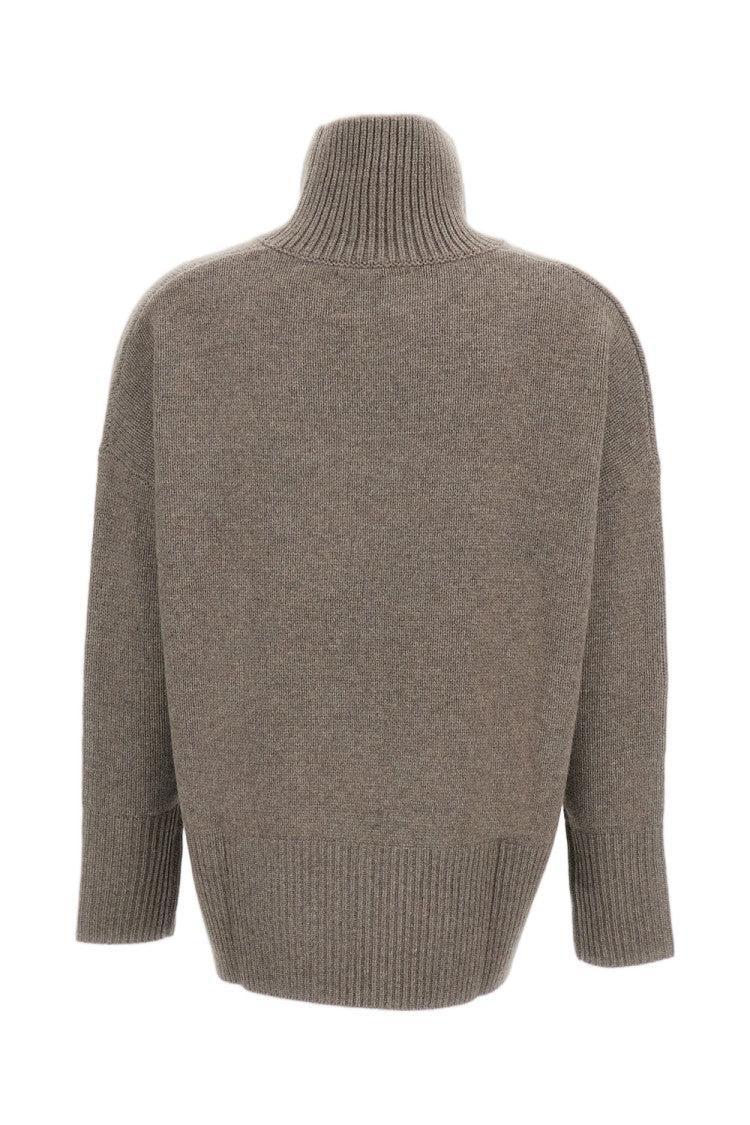 Lisa Yang Beige Heidi Heavy-Knit Cashmere Turtleneck