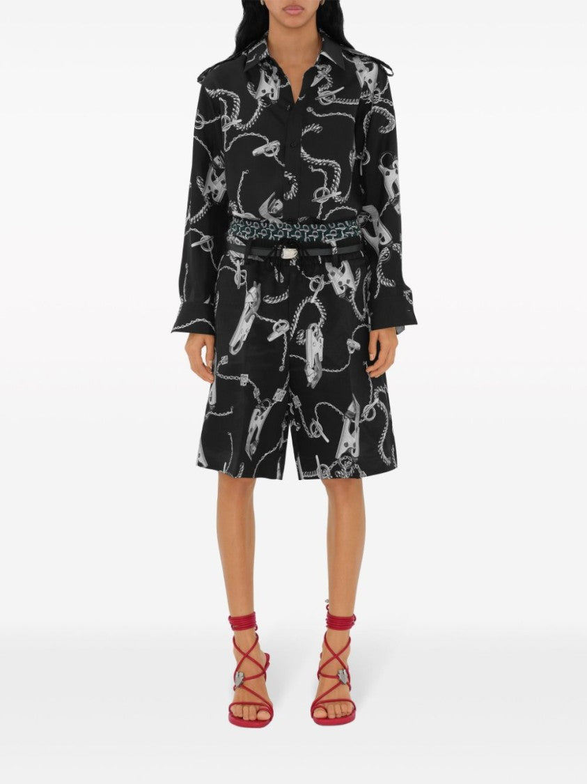 Burberry Knight Hardware Silk Shirt