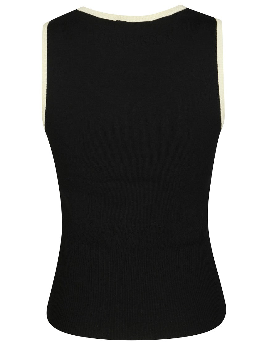 J. W. Anderson Ribbed Fitted Vest With Contrast Trim
