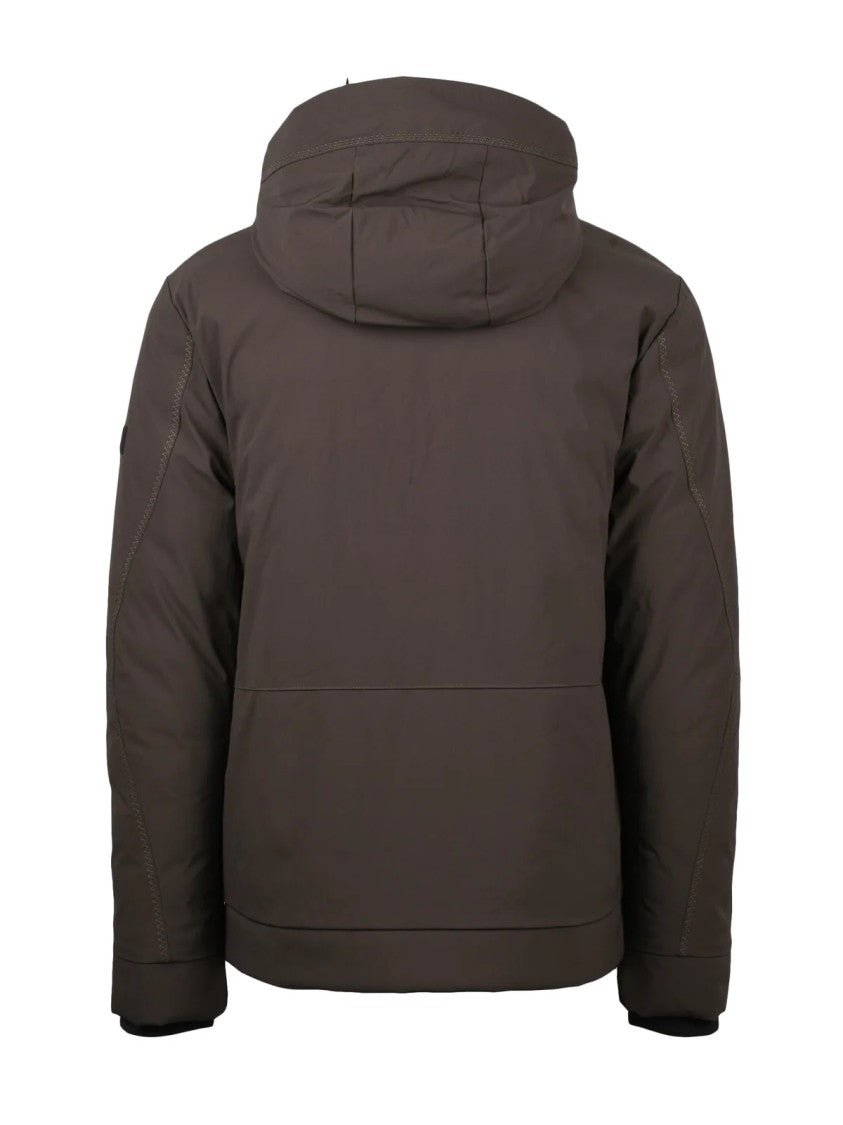 Peuterey Forest Green Loge Hooded Padded Coat
