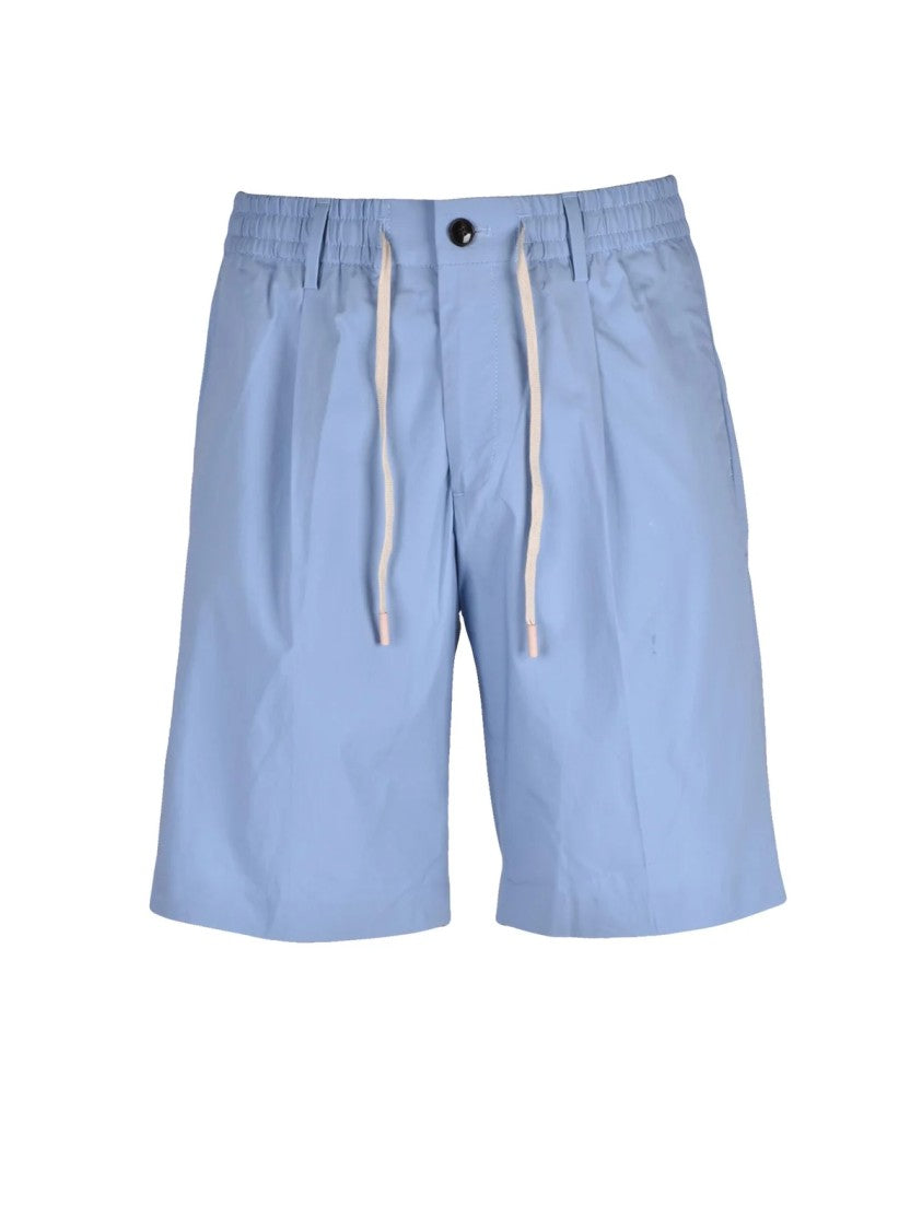 Daniele Alessandrini Light Blue Cotton Elastane Men Bermuda Shorts