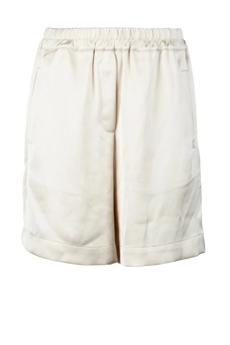 Semi Couture Beige Elastic Acetate-Blend Shorts